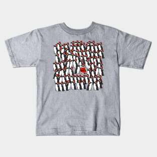 Awkward Christmas Party for Santa Penguins Kids T-Shirt